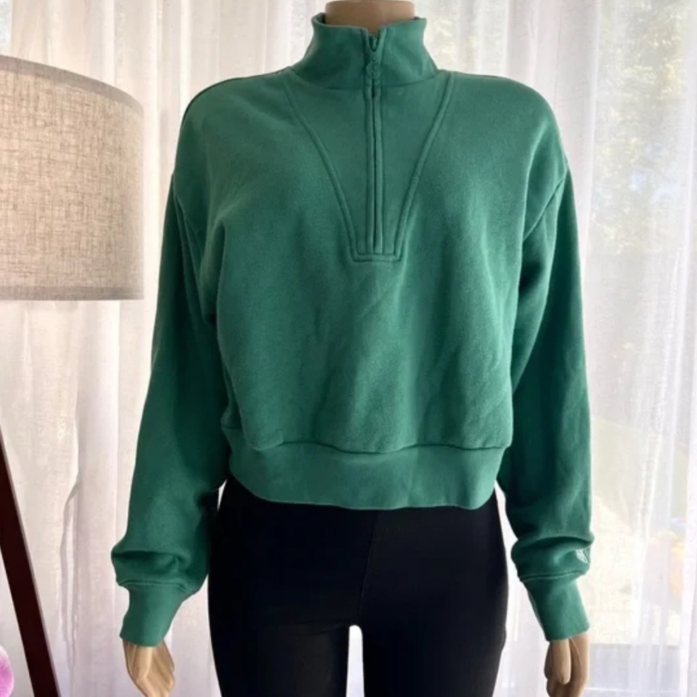 Victoria's Secret Green Zip-Up Sweater